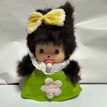 15cm DIY Monkey Plush Doll – Kawaii Dress-Up Pendant for Schoolbag, Cute Christmas & Children’s Gift