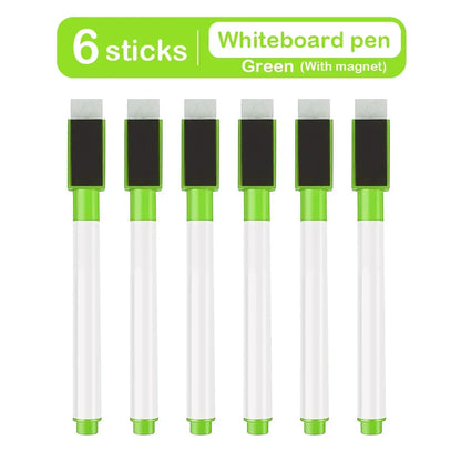 Magnetic Erasable Whiteboard Pen — Colored Blackboard Marker for Classroom, Office, Note-Taking & Teaching Supplies