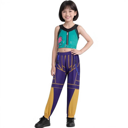 Halloween Zoey Mira Rumi Cosplay Costume — K-Pop Hunters Girl Group Idol Dress-Up Outfit for Kids