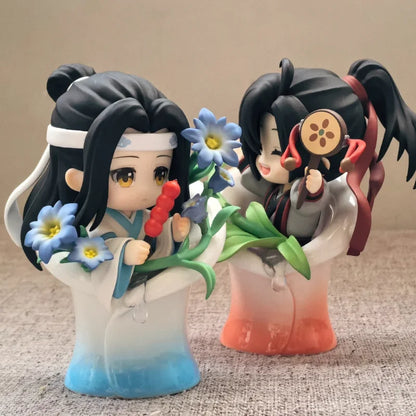 Mo Daozu Stone Porcelain Flower Rhyme Blind Box – Cute Anime Character Collectible Toy Gift for Wei Wuxian & Lan Fans