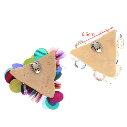 Fabric Sequin & Beaded Flower Shoe Clips – Removable High Heel Buckles, Wedding & Women’s Shoe Decoration