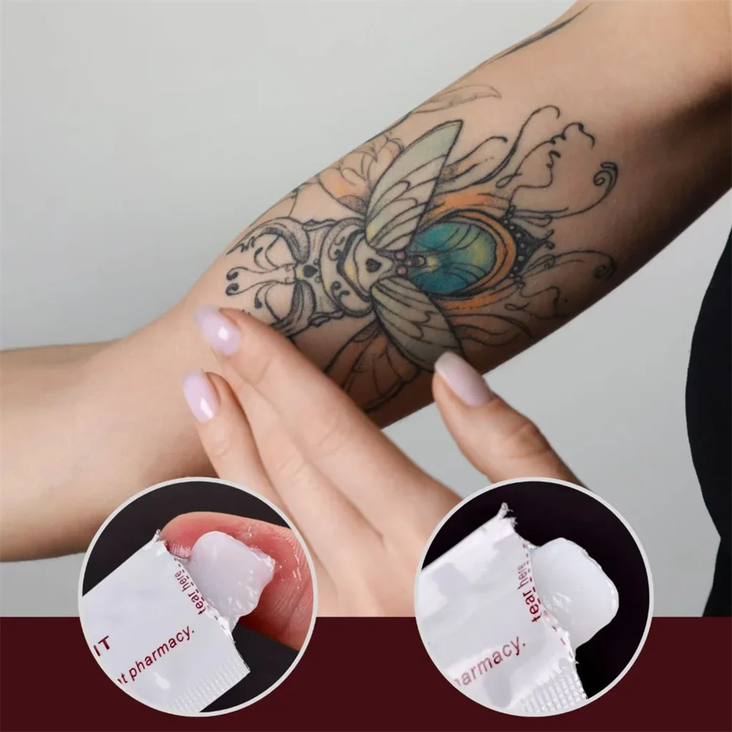 100pcs Tattoo Aftercare Cream – Anti-Scar Vitamin Lotion for Permanent Makeup, Eyebrow, Eyeliner & Lips, 5g