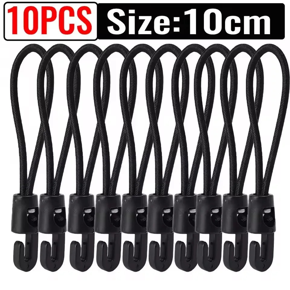 Elastic Nylon Bungee Cord Straps – Durable 10cm/15cm/25cm Fixing Bands for Flashlights, Maps & Outdoor Backpacking Gear (20/1pcs)
