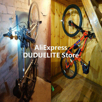 Deemount Adjustable Bike Hooks – Wall Mount Bicycle Hanger Rack for 1.0-2.8 inch Tubes, Horizontal & Vertical Storage