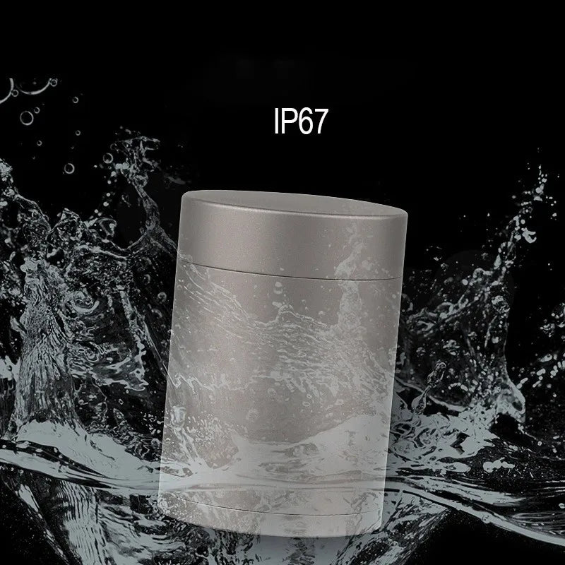 Titanium Alloy Double-Lid Airtight Jar — Waterproof Travel Storage Container for Tea, Capsules & Leaves