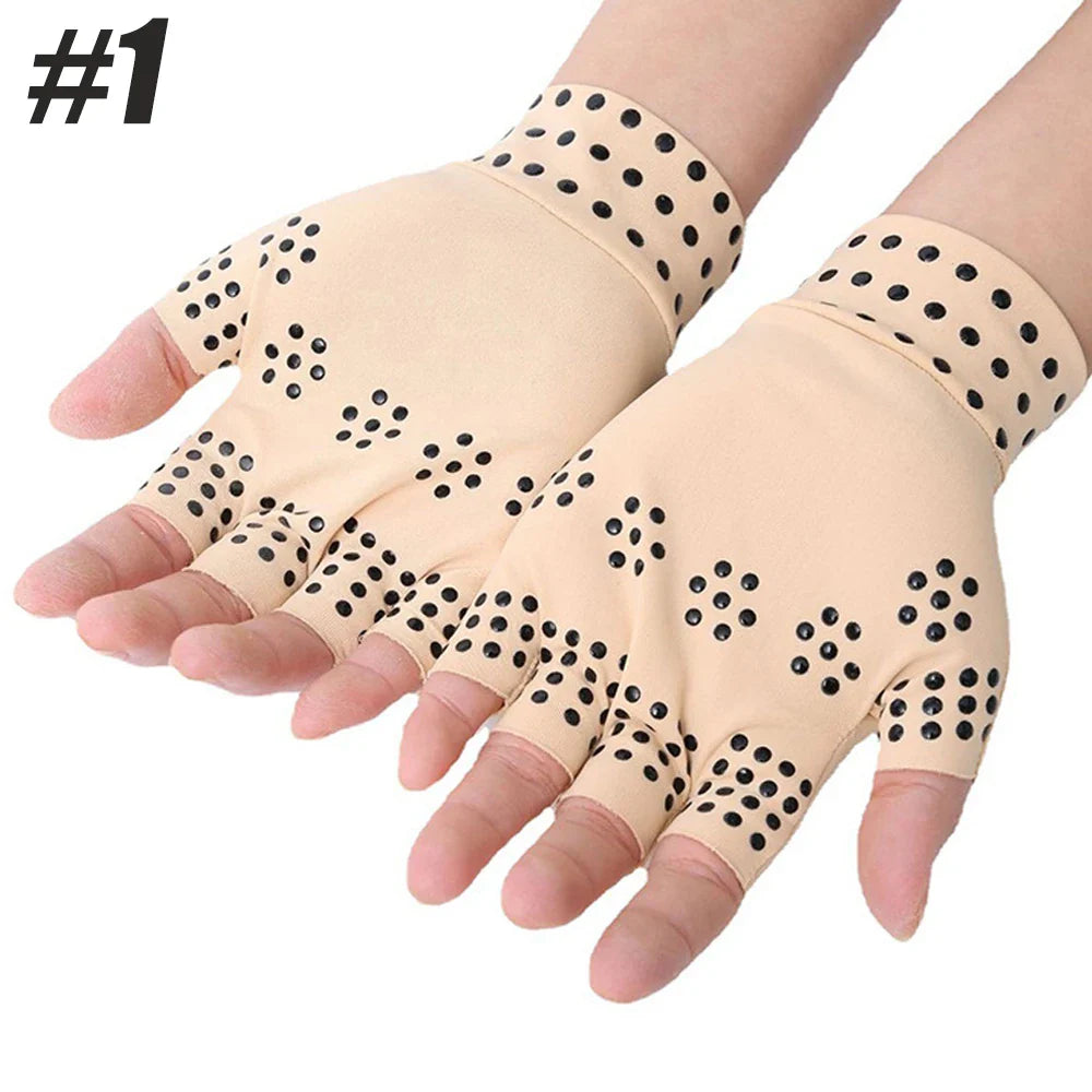Magnetic Fingerless Arthritis Therapy Gloves – Pain Relief for Men & Women with Joint & Rheumatoid Hand Pain