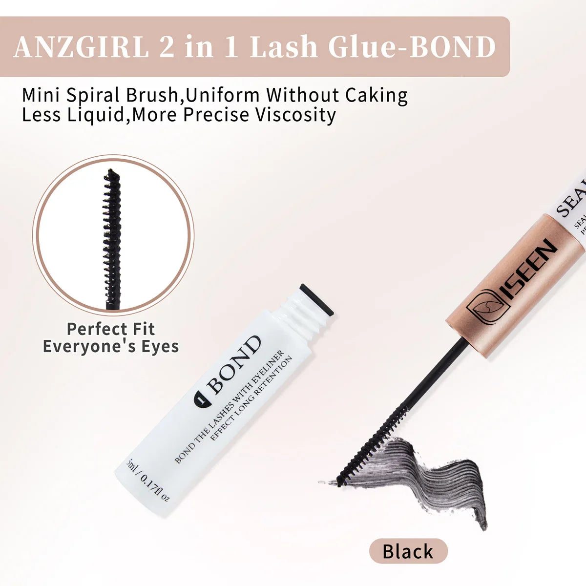 DIY Lash Extension Kit – Mix Individual Lash Clusters with Lash Bond & Seal, Includes Tweezers for Eyelash Extensions
