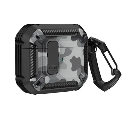 Carbon Fiber AirPods Case for Pro 1/2 & AirPods 3 – Shockproof Headset Cover with Switch Design for Men