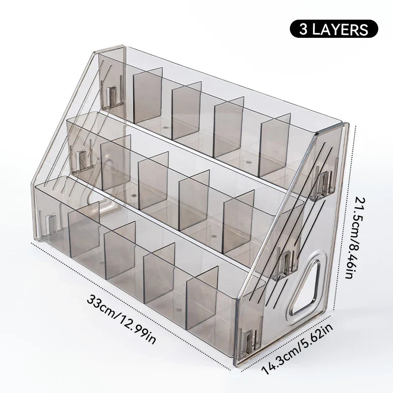 Acrylic Nail Polish Display Organizer – 3/4/5/6/7 Layer Clear Cosmetic & Jewelry Rack Holder