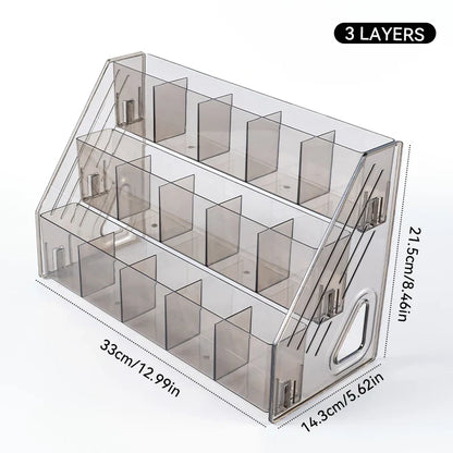 Acrylic Nail Polish Display Organizer – 3/4/5/6/7 Layer Clear Cosmetic & Jewelry Rack Holder