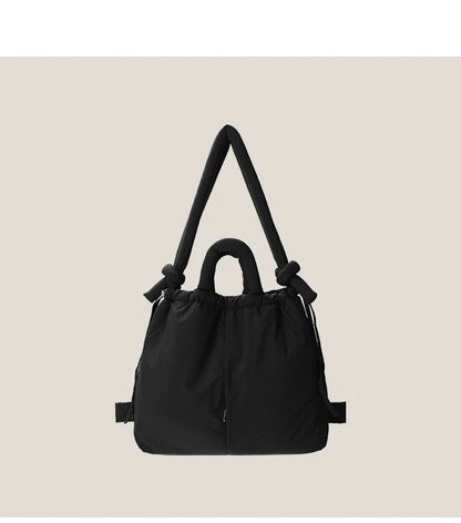 2023 Casual Nylon Padded Tote Bag – Soft Puffer Shoulder & Crossbody Handbag for Women, Large Capacity Vintage Design
