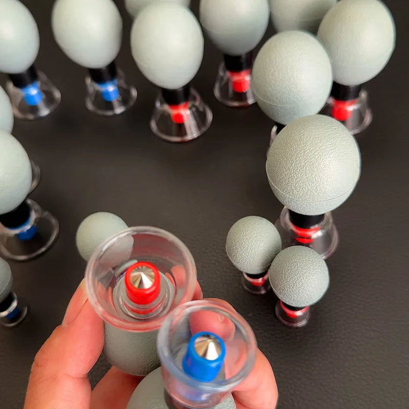 18pcs Suction Cup Cupping Set — TCM Magnetic Acupressure Vacuum Therapy for Whole Body Muscle Pain Relief Massage