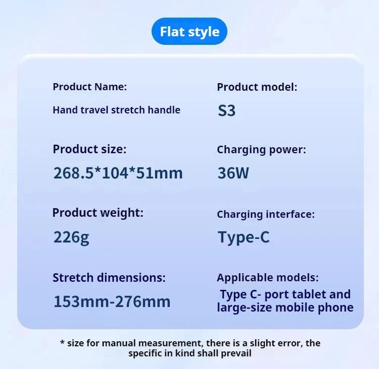 Memo S3 Gamepad Type-C Mobile Controller – Hall Effect Stretch Handle, Joystick for Android, PS Cloud Gaming, Customizable