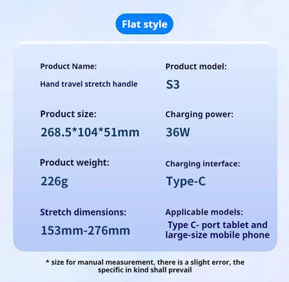 Memo S3 Gamepad Type-C Mobile Controller – Hall Effect Stretch Handle, Joystick for Android, PS Cloud Gaming, Customizable