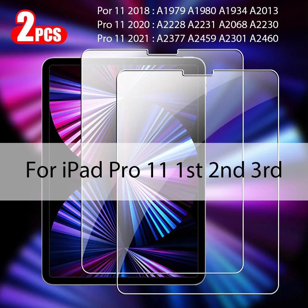 2Pcs Tempered Glass Screen Protector for iPad Pro, Air, Mini & 10th Gen – Compatible with iPad M4, M3, M2, A16 Accessories