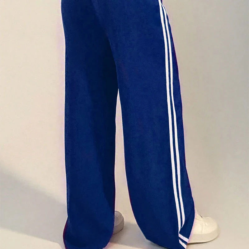 New Women’s Summer Pants – Versatile Straight Loose Casual Slim Streetwear Trousers with Stripes