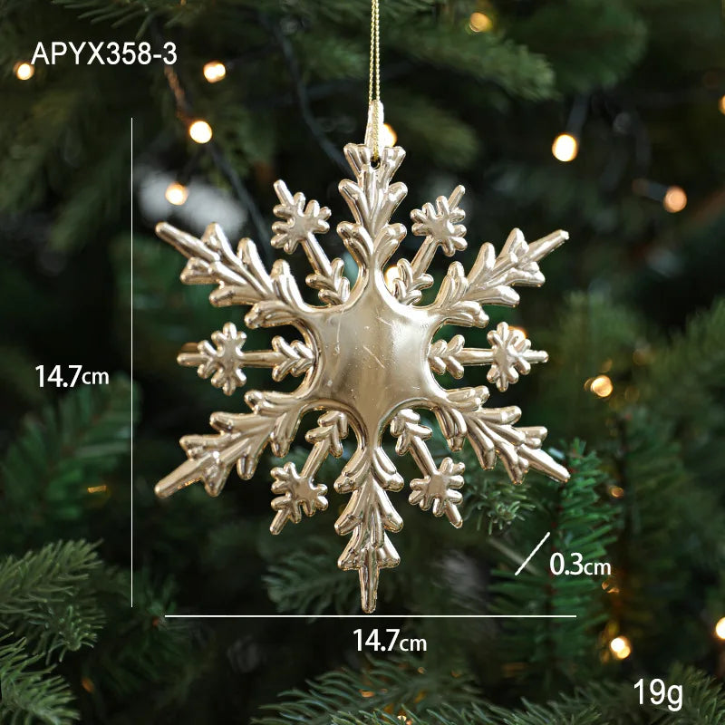 Christmas Tree Ornaments – Gold Plastic Balls with Butterfly, Dragonfly, Angel & Snowflake Decorations
