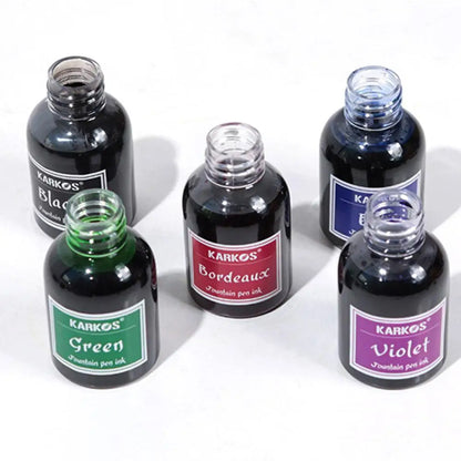 30ml Colorful Fountain Pen Ink – Universal Refill Stationery Ink Bottle for School & Office Writing Supplies (Pure Colors)