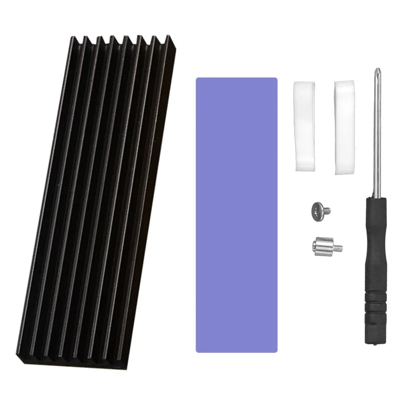 GPUHLOD M.2 2280 SSD Heatsink – Aluminum NVMe NGFF Cooler with Thermal Silicone Pad for PS5 & PC
