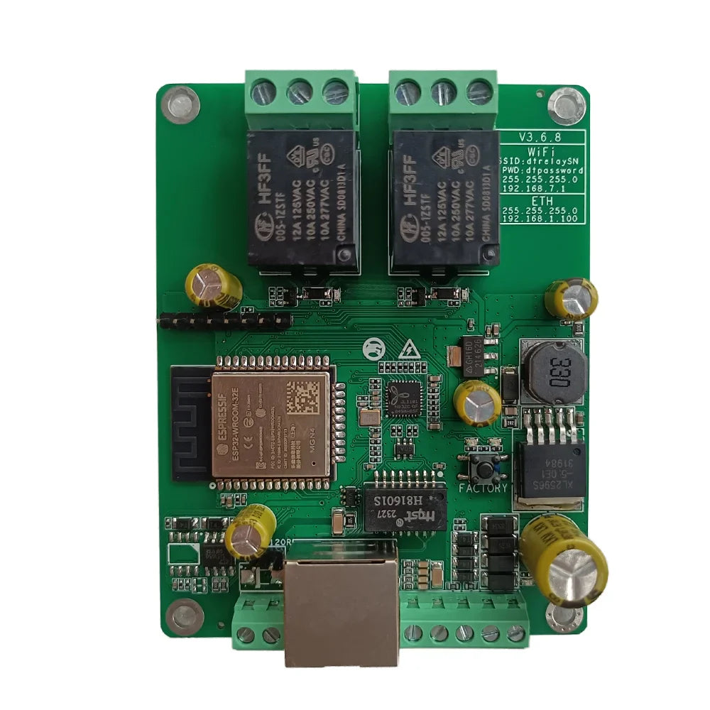 WiFi Ethernet Relay Switch Module – Modbus MQTT TCP UDP Web Control Smart Timer Automation Board with RS485 CAN CoAP Support