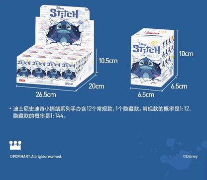 Original Pop Mart Stitch Little Emotion Series Blind Box – Stitch & Lilo Anime Figure, Mystery Box Collectible, Trendy Room Decor & Gift