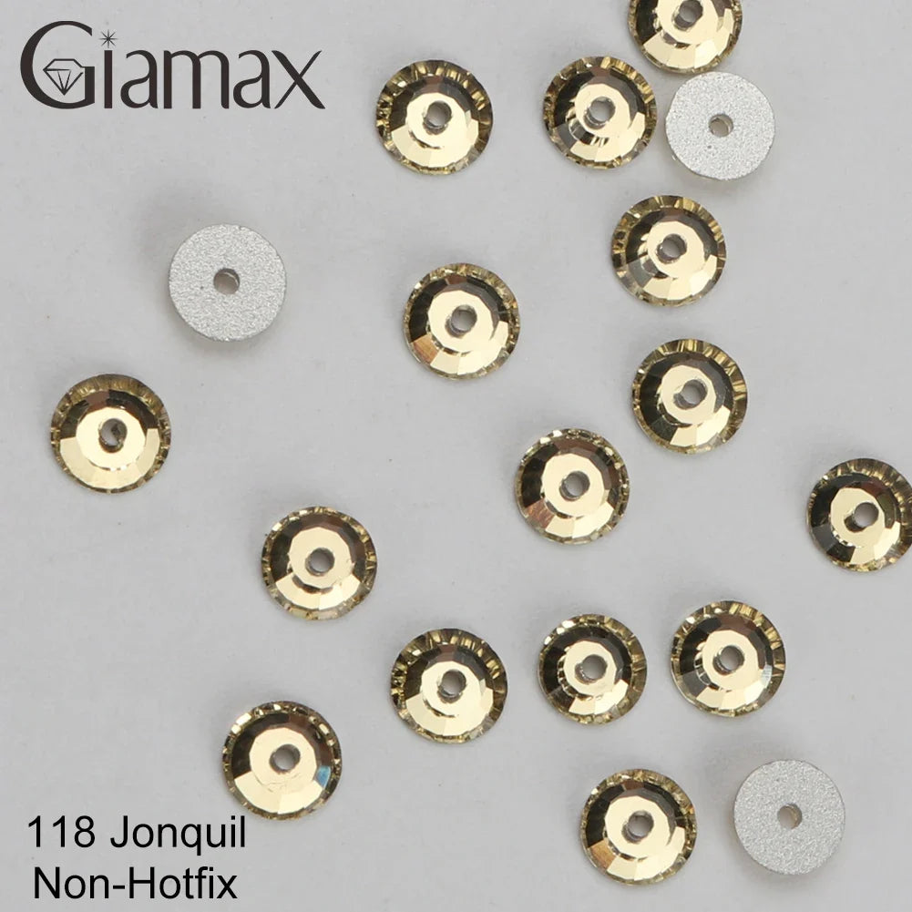 Giamax Purple Velvet Topaz Crystal Rhinestones - Flatback AB Sewing Stones for Garments, Clothes & Bags