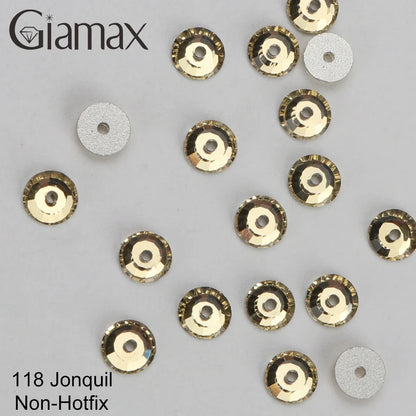 Giamax Purple Velvet Topaz Crystal Rhinestones - Flatback AB Sewing Stones for Garments, Clothes & Bags