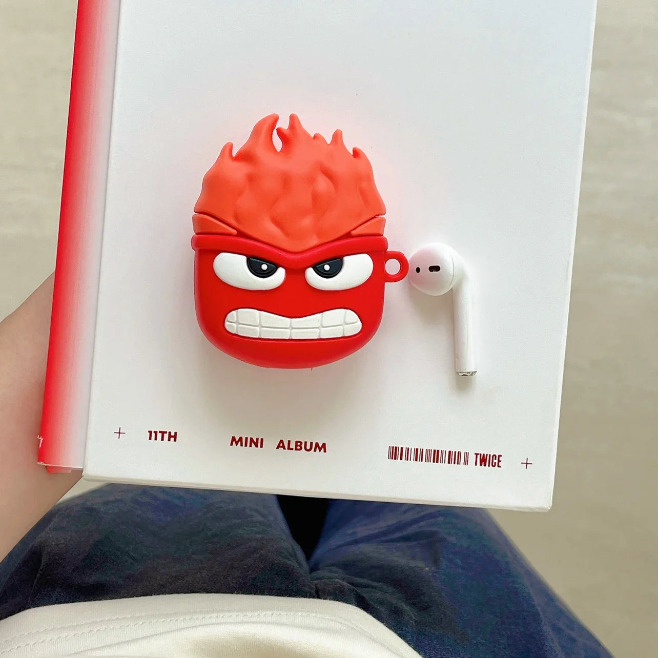Inside Out Silicone Case for AirPods 1/2/3/4 & Pro/Pro 2 — Anger, Sadness, Embarrassment Cartoon Earphone Cover