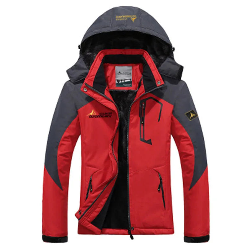 Men's Winter Parka – Windproof & Warm Hooded Fur Coat, Military-Style Thick Anorak Jacket