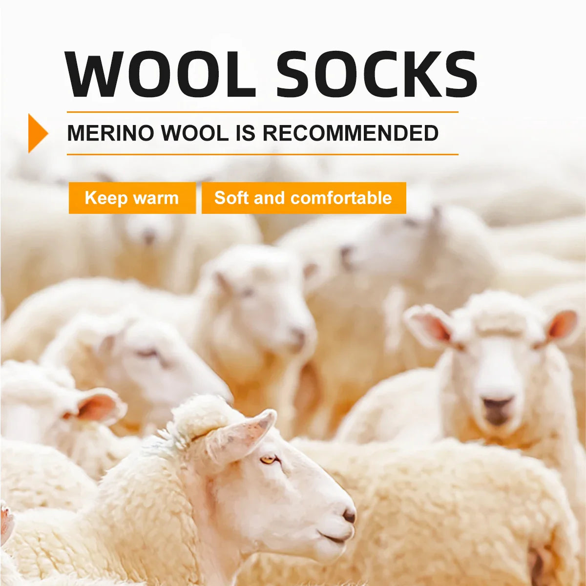 WRELS Merino Wool Thermal Socks – Winter Warm Compression Socks for Skiing, Hiking, Snowboarding & Climbing, Thick Merino Wool Sports Socks