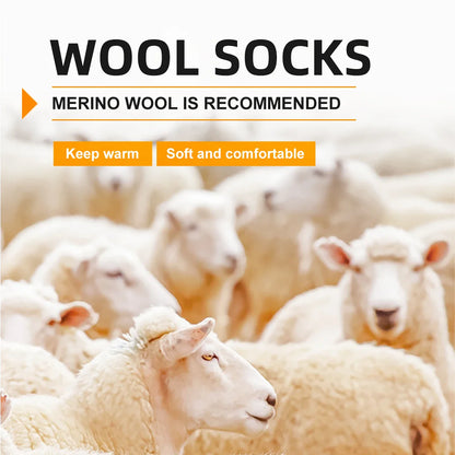 WRELS Merino Wool Thermal Socks – Winter Warm Compression Socks for Skiing, Hiking, Snowboarding & Climbing, Thick Merino Wool Sports Socks