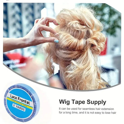 Lace Wig Tape 3 Yards/Roll - Strong Hold Hair System Adhesive Tape for Toupees, Lace Front Wigs & Hairpieces