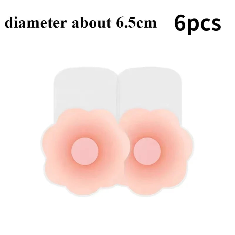 Reusable Silicone Nipple Covers for Women – Invisible Strapless Bra Pasties & Breast Petals