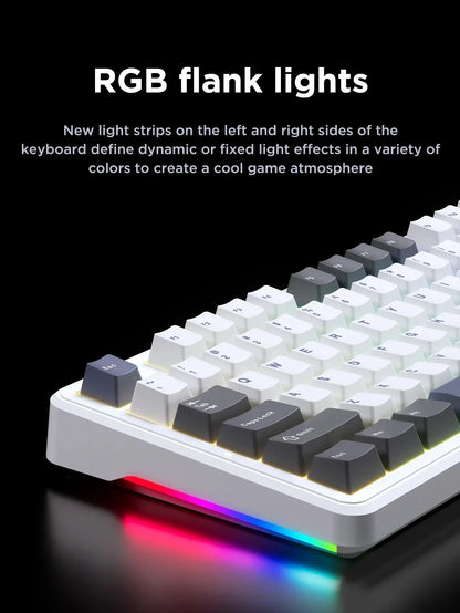 AULA F87 Pro Tri-Mode Mechanical Keyboard – 2.4G/USB/Bluetooth, 87-Key, 5-Layer Silencing, Ideal for Gaming & Typing