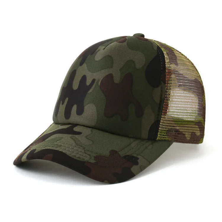 Custom Logo Mesh Trucker Cap - 5 Panel Snapback Baseball Hat for Men & Women Summer Sports Sun Hat