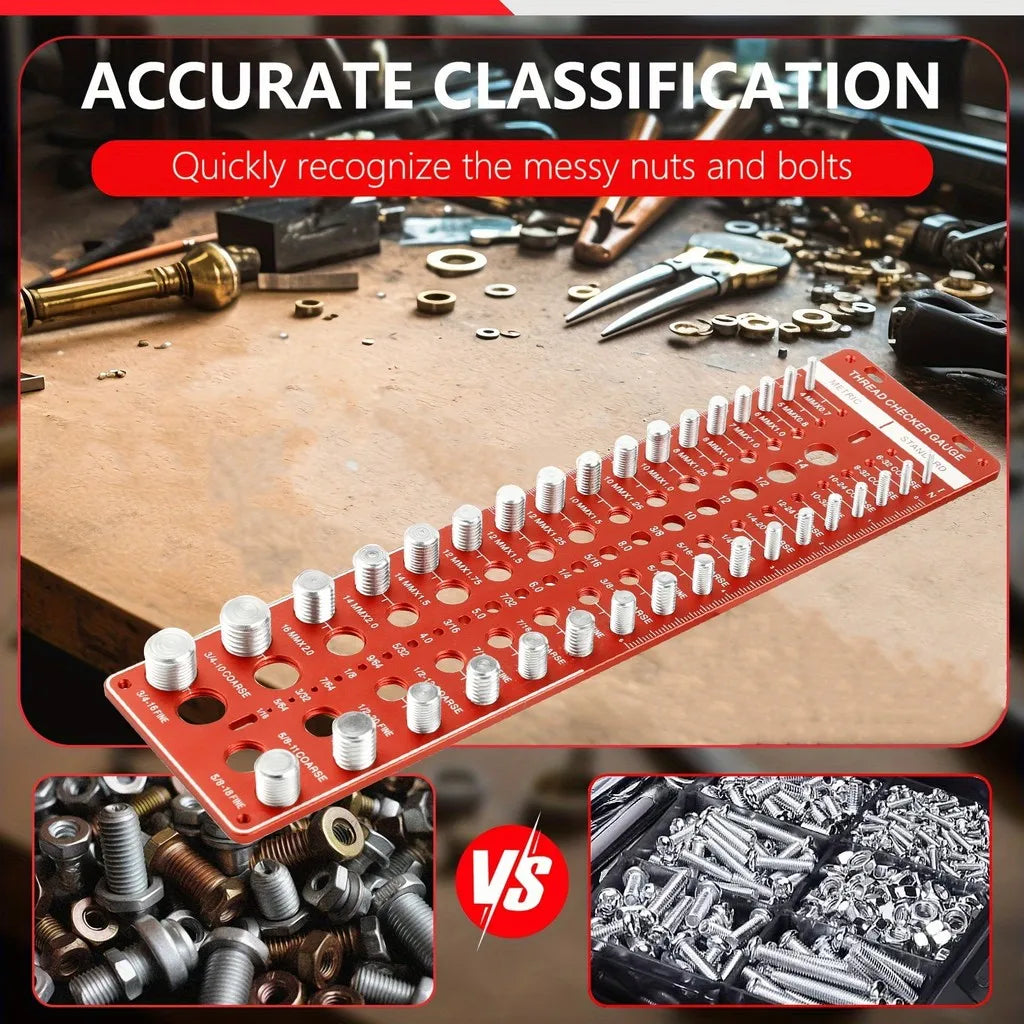 Nut & Bolt Thread Checker – Precision Screw Thread Gauge for Accurate Size Measurement