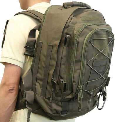 65L Tactical Outdoor Backpack — Large Capacity Military Hiking & Camping Rucksack for Men