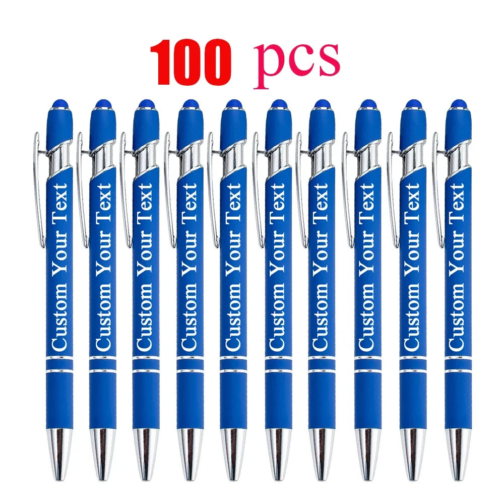 Customized Ballpoint Pen with Stylus - Personalized Metal Name & Logo Pen for Business, Graduation & Gifts