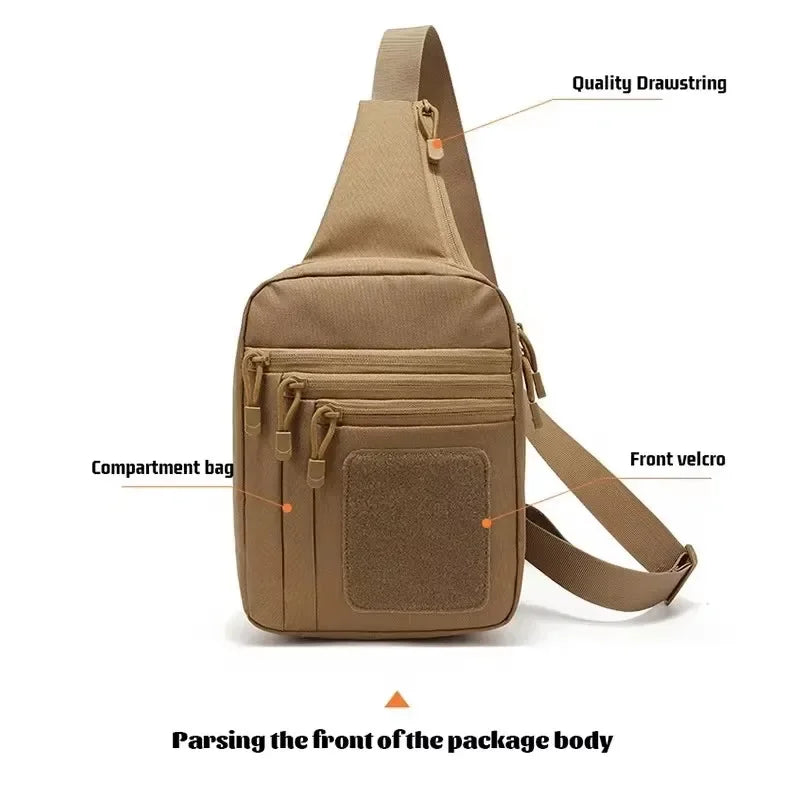 Outdoor Tactical Shoulder Bag – Concealed Carry Pistol Holster Waterproof Crossbody Gun Sling Pack