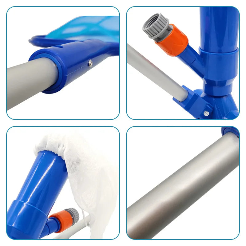 Pool Vacuum Cleaning Kit: Swimming Pool Vacuum Cleaner Set for Clean Bottoms - Includes Skimmer and Filter, Essential Pool Cleaning Tool
