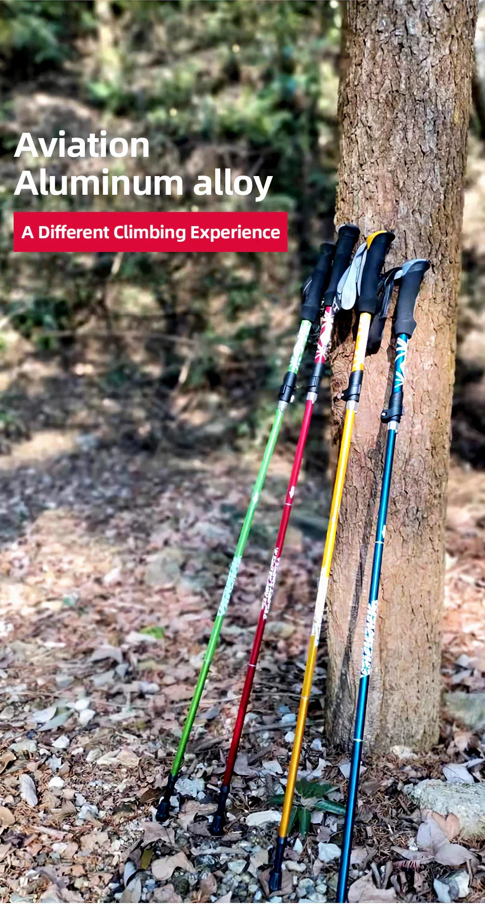 5-Section Foldable Trekking Pole – Portable Hiking Stick for Nordic, Elderly & Camping, Telescopic & Easy to Carry