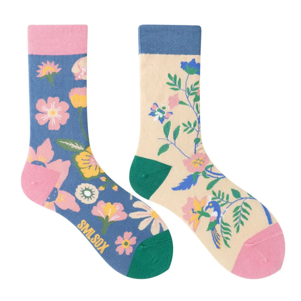 Unisex AB Tide Animal Cotton Socks – Colorful Cat, Dog, Koala, Cow Crew Socks for Men & Women, Four Seasons Gift