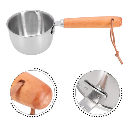 Stainless Steel Saucepan – Hot Oil & Milk Pan for Boiling, Melting & Kitchen Cooking