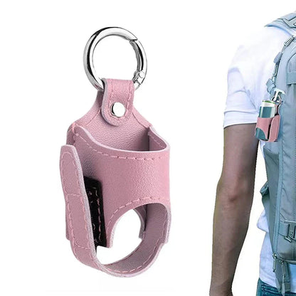 PU Leather Inhaler Case Holder with Metal Buckle - Lightweight & Protective Storage for Travel, Daily Use, School, and Hiking