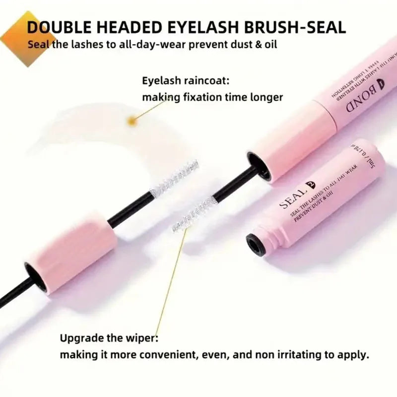 Lash Bond and Seal Kit – 10ml Strong Hold Individual Lash Glue, 5ml Remover, and Tweezers for Extensions
