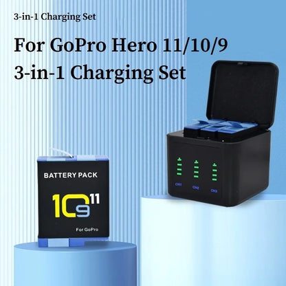 2000mAh Rechargeable Battery for GoPro Hero 11/10/9 — Li-ion Camera Battery Pack