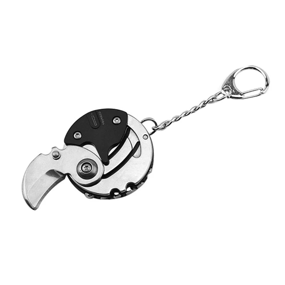 Multifunctional Hexagon Keychain Tool – Mini EDC Screwdriver, Folding Coin Knife & Pocket Gear for Outdoor Use