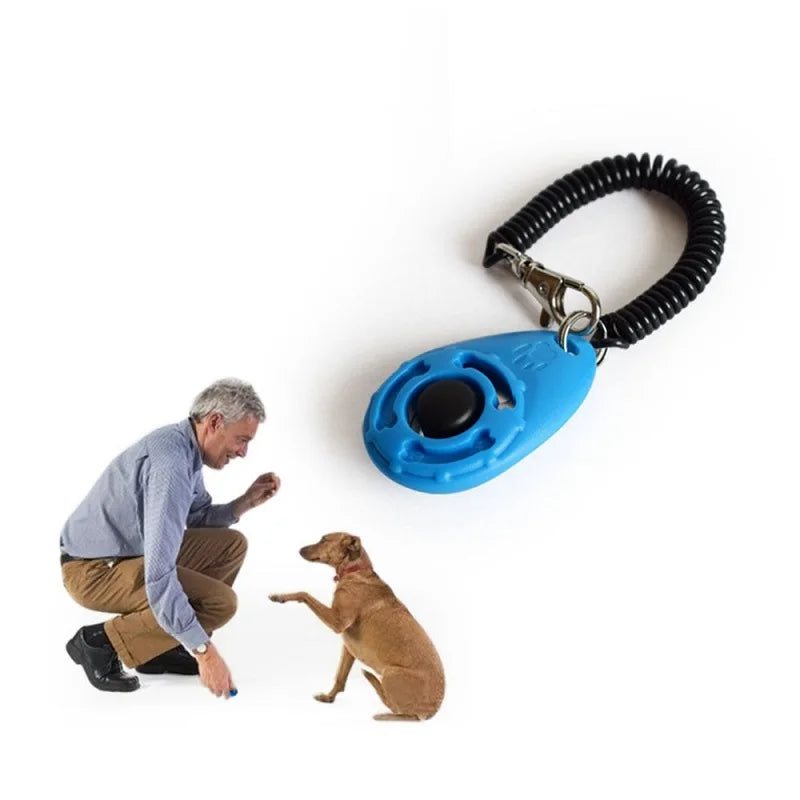 Dog Training Clicker – Adjustable Wrist Strap Pet Trainer for Cats & Dogs, Sound Keychain & Repeller Aid