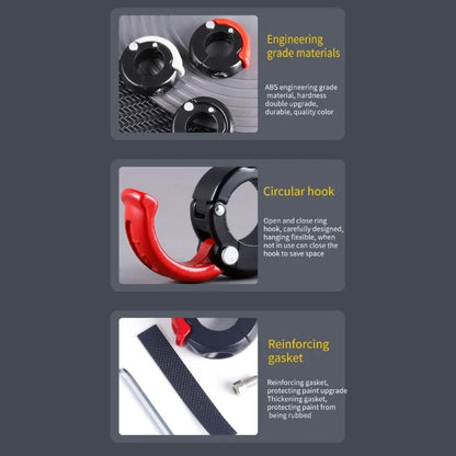 Aluminum Helmet & Bag Hook — Multi-Function Motorcycle Hanger, Replaceable & Easy to Install