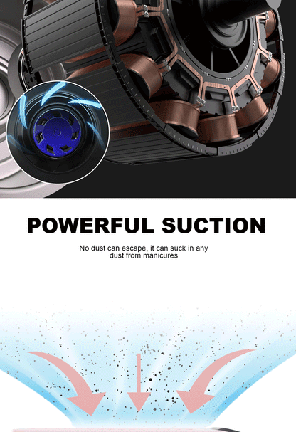 Nail Dust Collector – Powerful Manicure Vacuum Cleaner with Filter, Nail Extractor Fan for Nail Art Tools